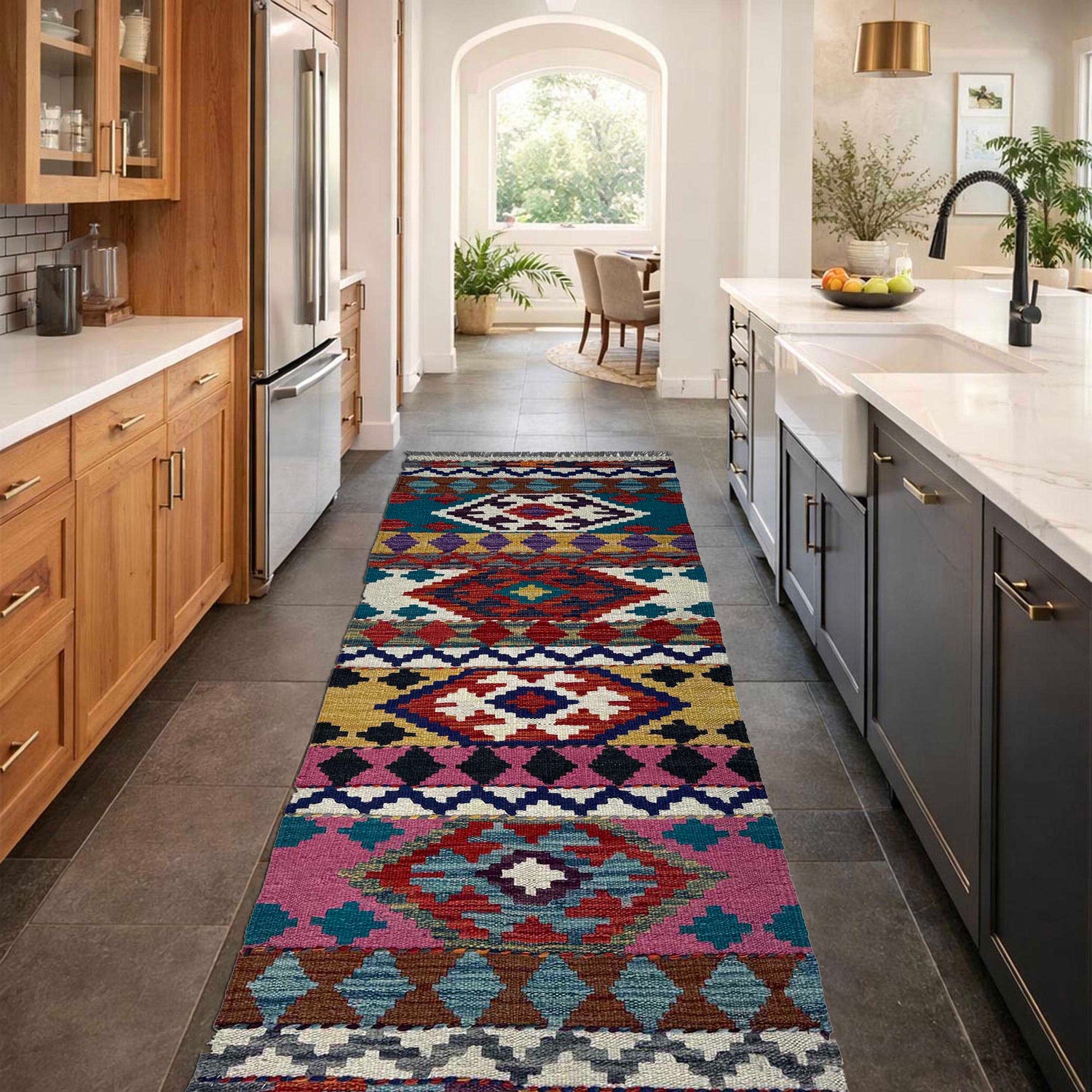 Vegetable Kelim Runner 1' 9" x 4' 10" (ft)- No. P37212