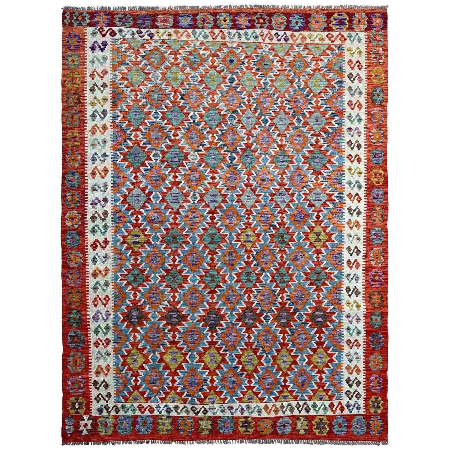 Handmade Vegetable Kelim 7' 3" x 10' 4" (ft) - No. P37216