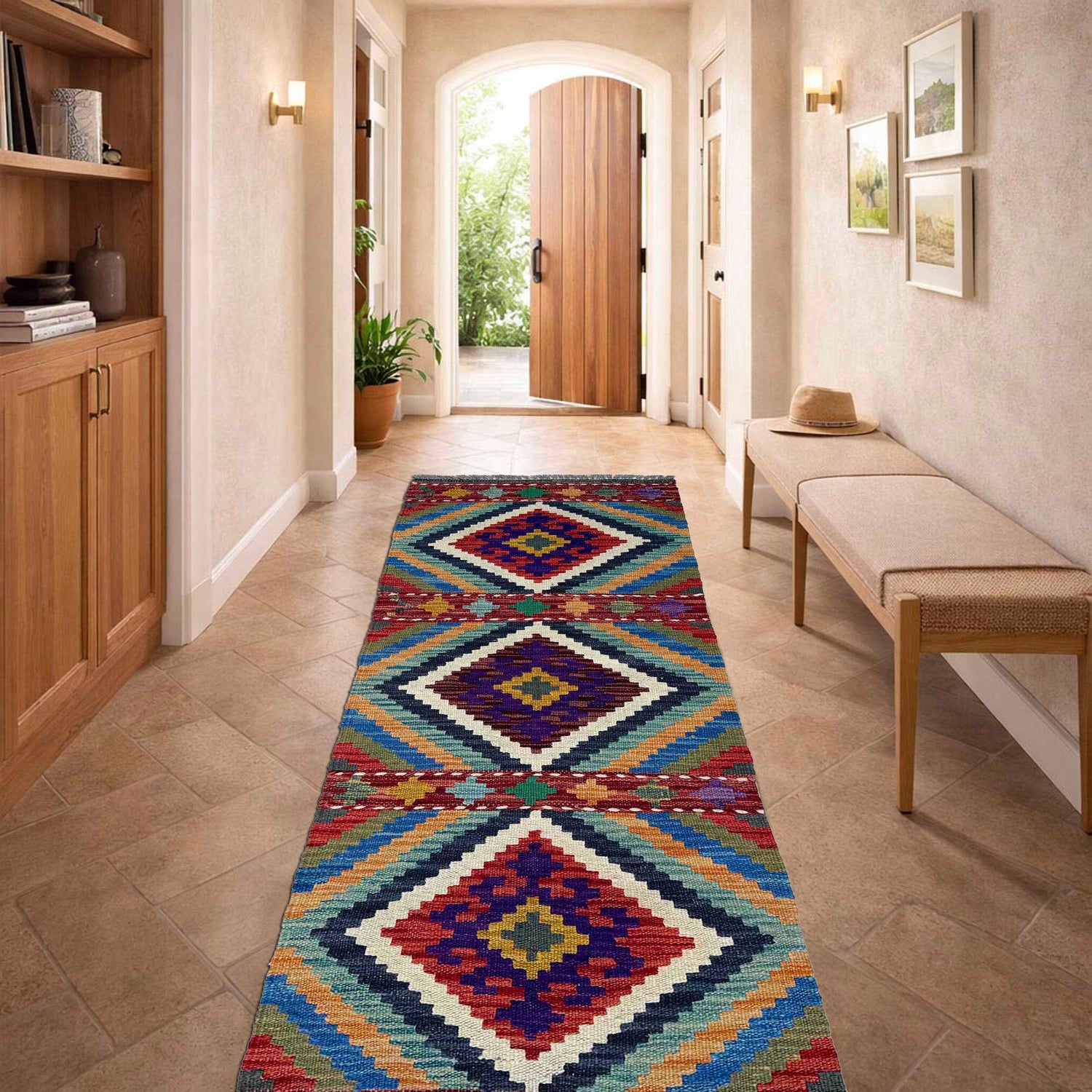 Vegetable Kelim Runner 1' 8" x 4' 11" (ft)- No. P37232