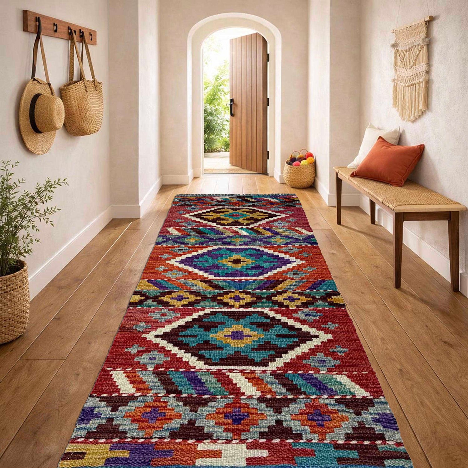 Vegetable Kilim Runner 1' 8" x 5' 1" (ft)- No. P37236