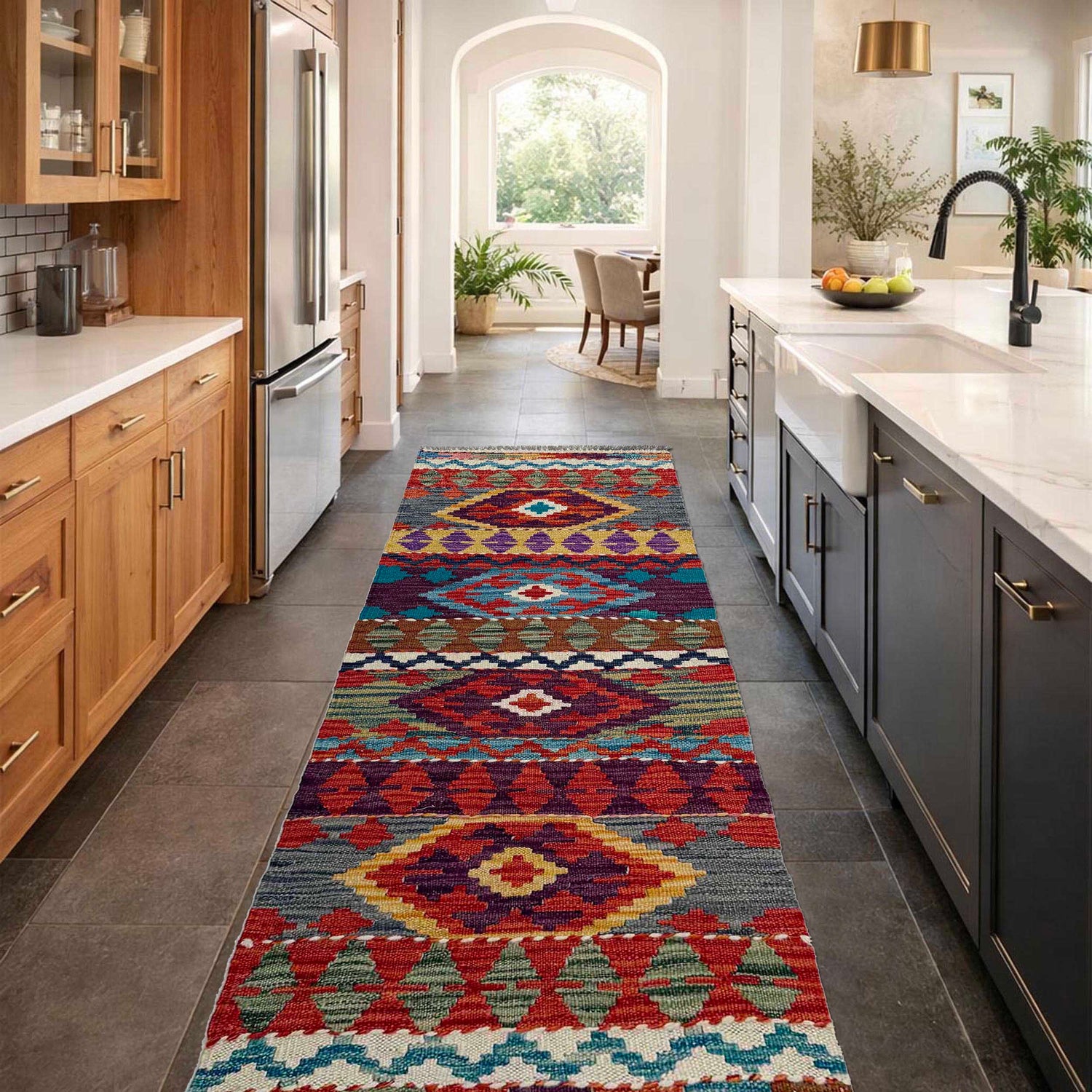 Vegetable Kilim Runner 1' 8" x 5' 1" (ft)- No. P37241