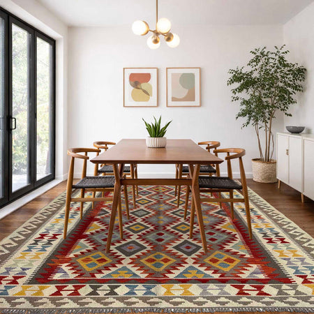 Handmade Vegetable Kelim 6' 8" x 10' 1" (ft) - No. P37247