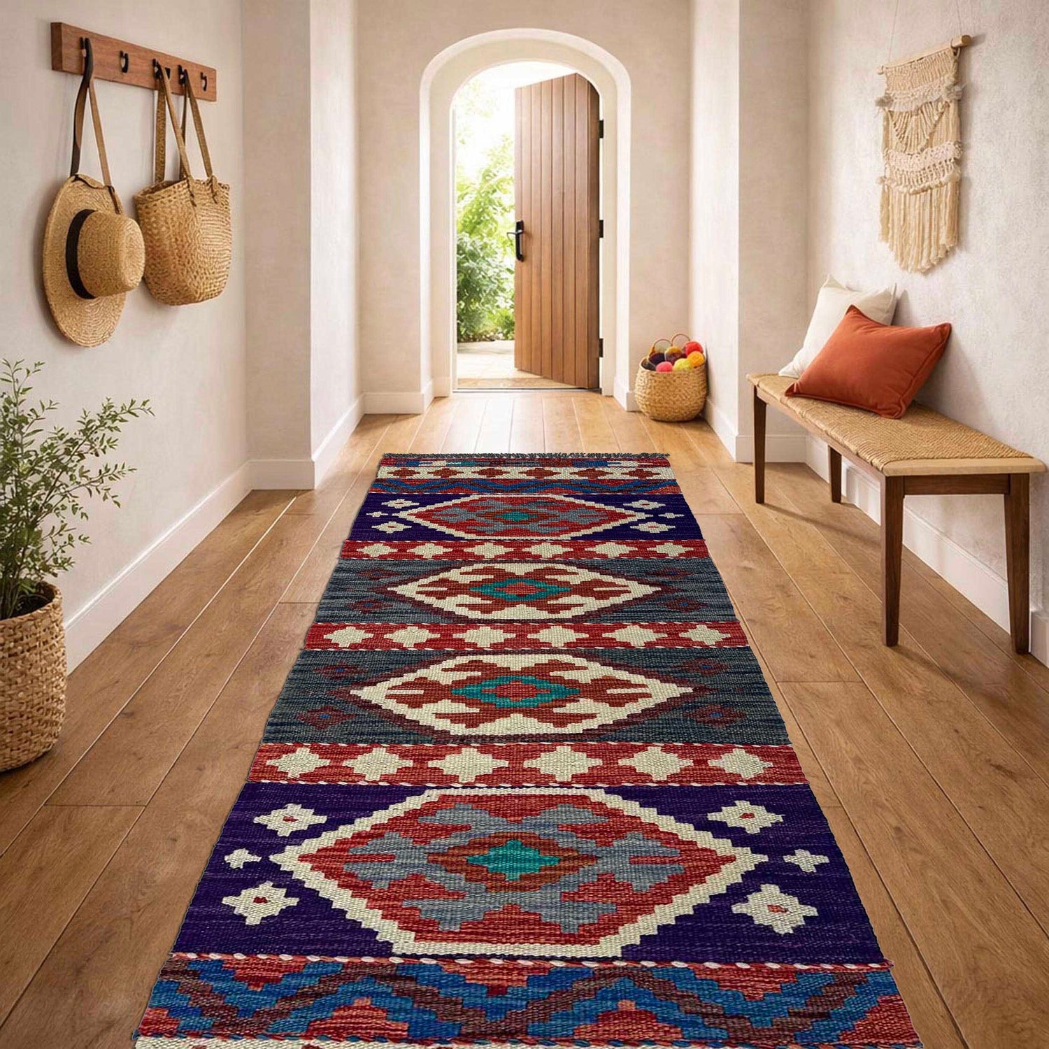 Vegetable Kelim Runner 1' 7" x 4' 11" (ft)- No. P37254