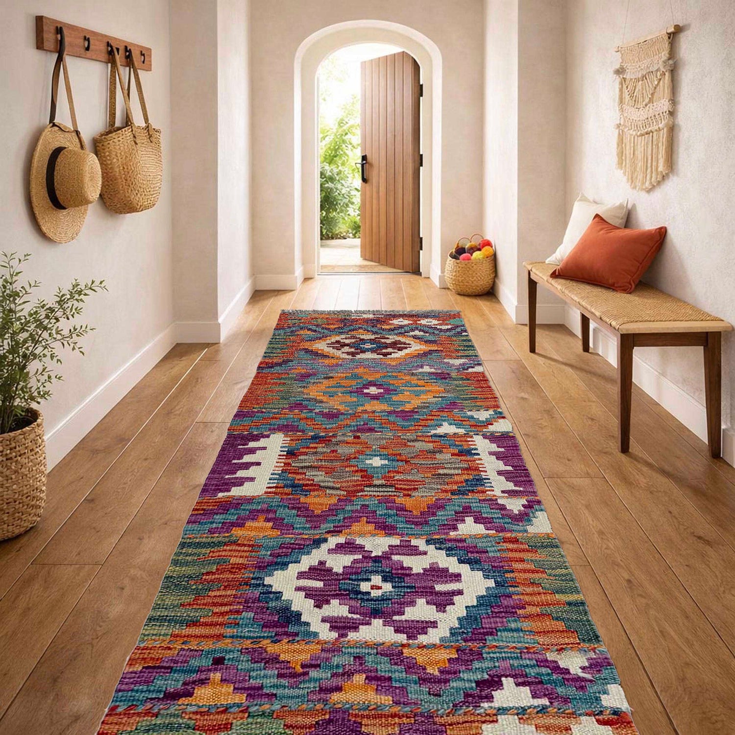 Vegetable Kelim Runner 1' 7" x 5' 3" (ft)- No. P37255