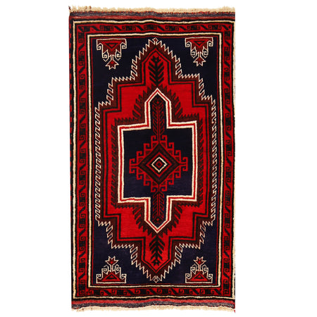 Traditional Baloch Rug 3' 1 x 5' 0 (ft) - No. R19096