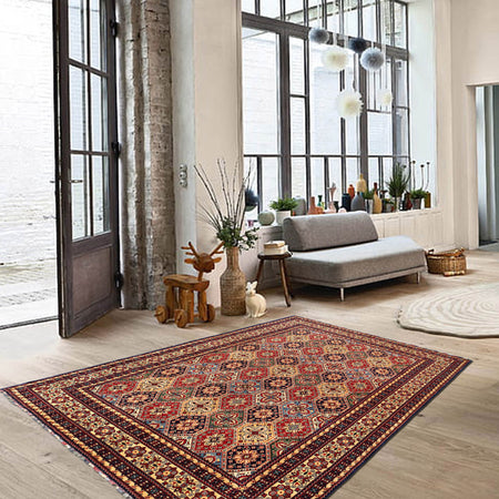 Hand Knotted Oriental Rug 6' 9" x 9' 6" (ft) - No. R21347