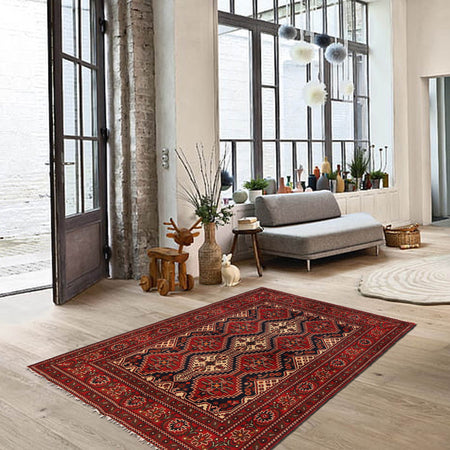 Handmade Oriental Rug 5' 5" x 6' 8" (ft) - No. R21355