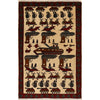 Ivory Color War Rug 2' 6 x 4' 0 (ft) - No. R21691