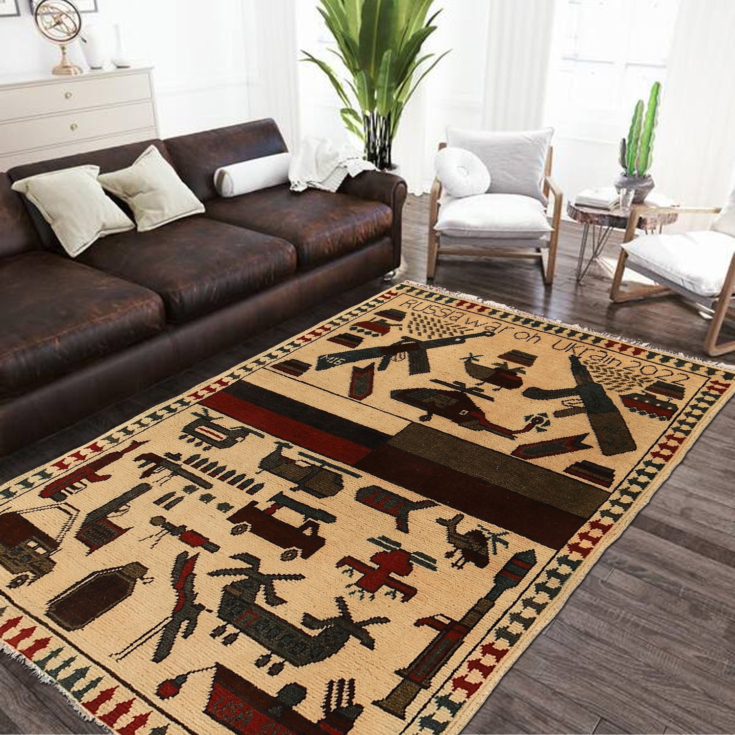Hand Knotted War Rug 2' 7" x 3' 9" (ft) - No. R21693