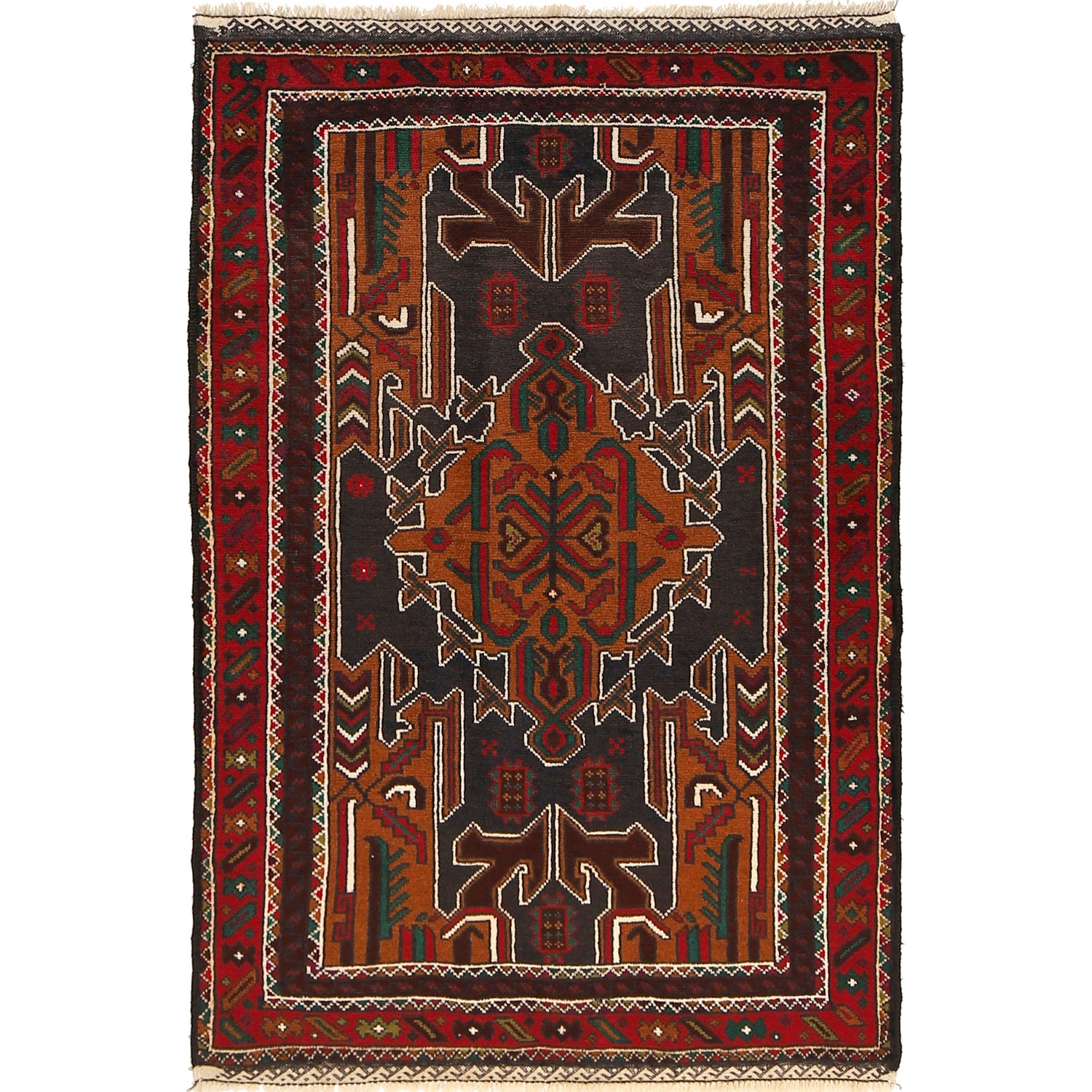 Hand Knotted Baluchi Rug 3' 0 x 4' 7 (ft) - R21993