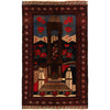 Handmade Picture Carpet 3' 3" x 4' 10" (ft)- No. R22032