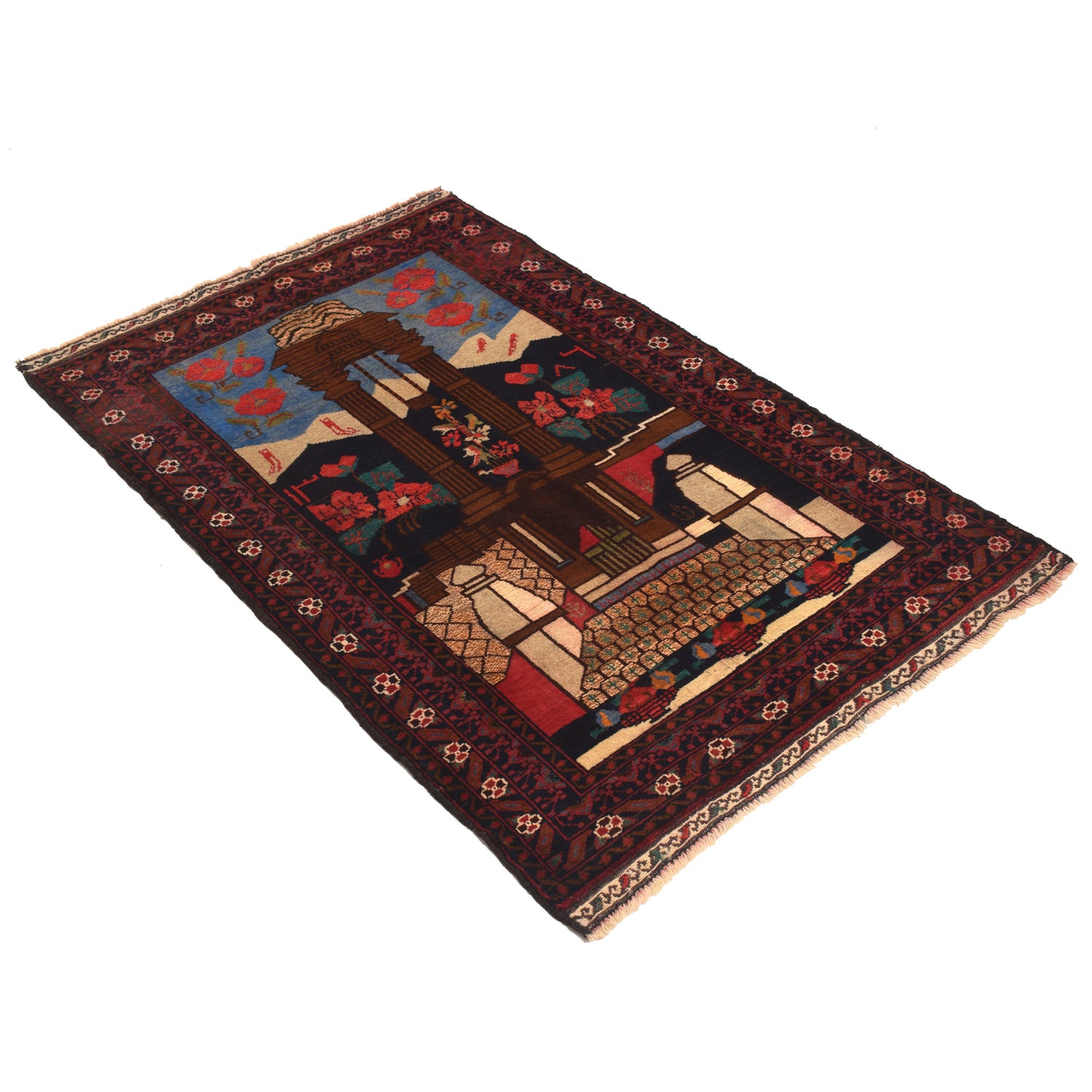 Handmade Picture Carpet 3' 3" x 4' 10" (ft)- No. R22032