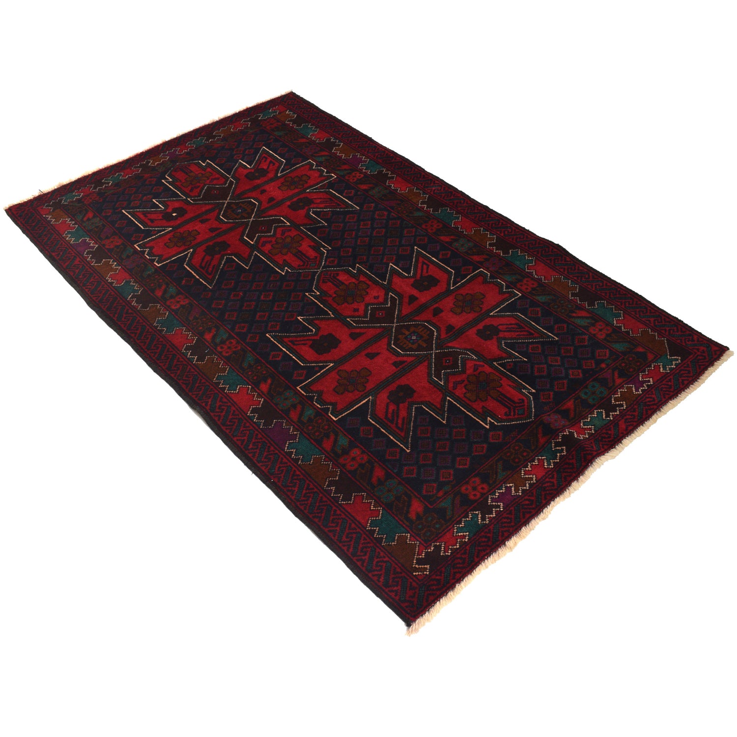 Hand Knotted Baluchi Rug 3' 0 x 4' 9 (ft) - R22064
