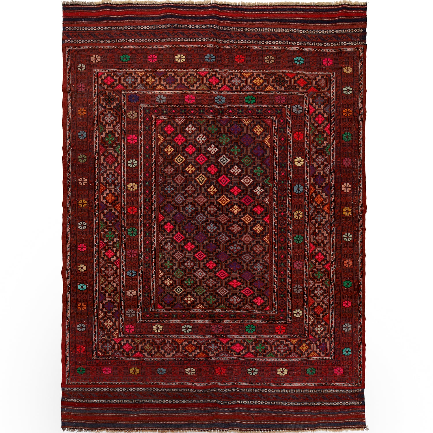 Bedroom Flatweave Kilim 5' 3" x 7' 4" (ft) - No. R22252