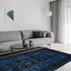 Blue Overdyed Rug 2' 8 x 4' 1 (ft) - No. R22810