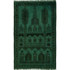 Myrtle Green Overdyed Prayer Rug 2' 8 x 4' 4 (ft) - No. R22812