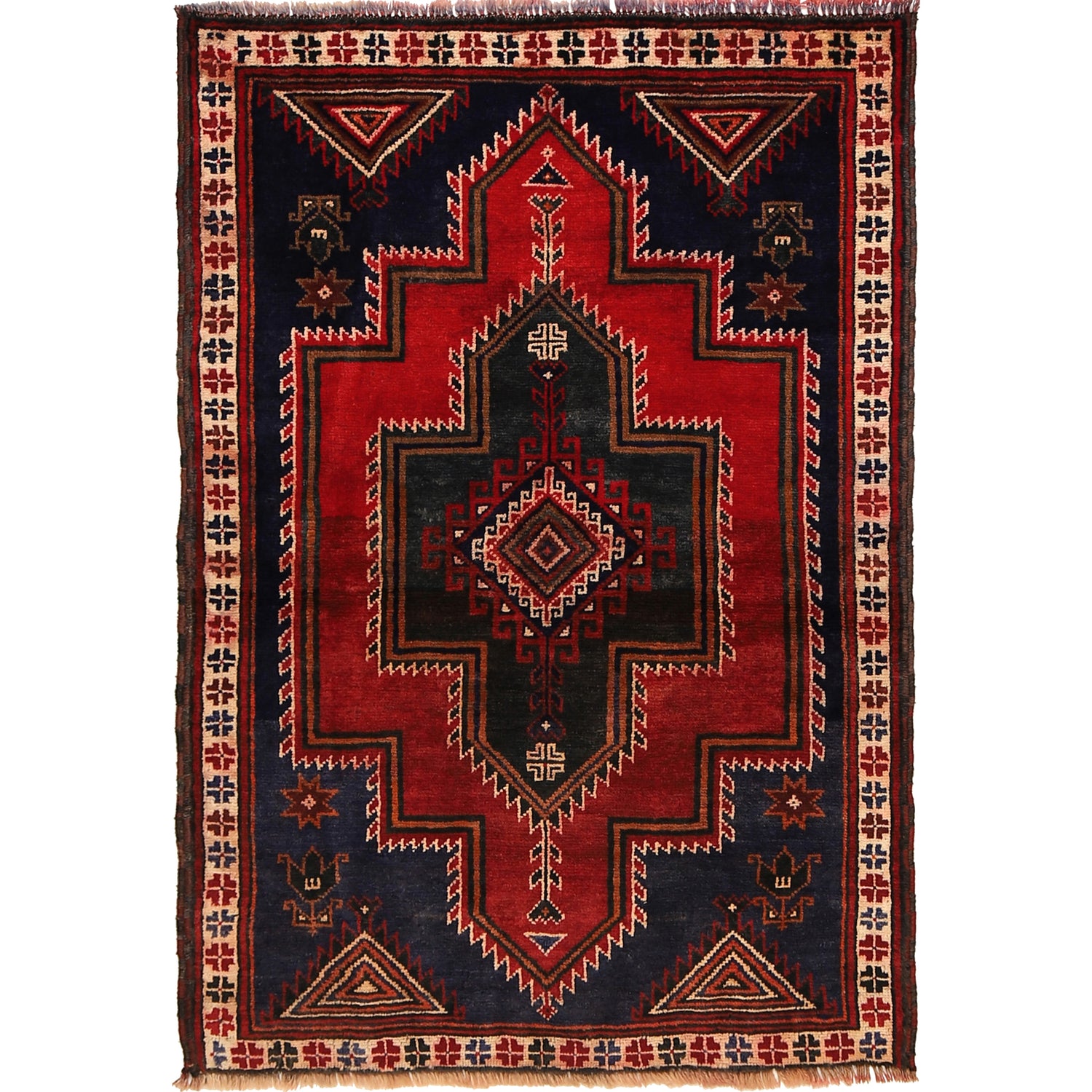 Multi-Color Baluchi Rug 2' 9 x 4' 2 (ft) - No. R22825