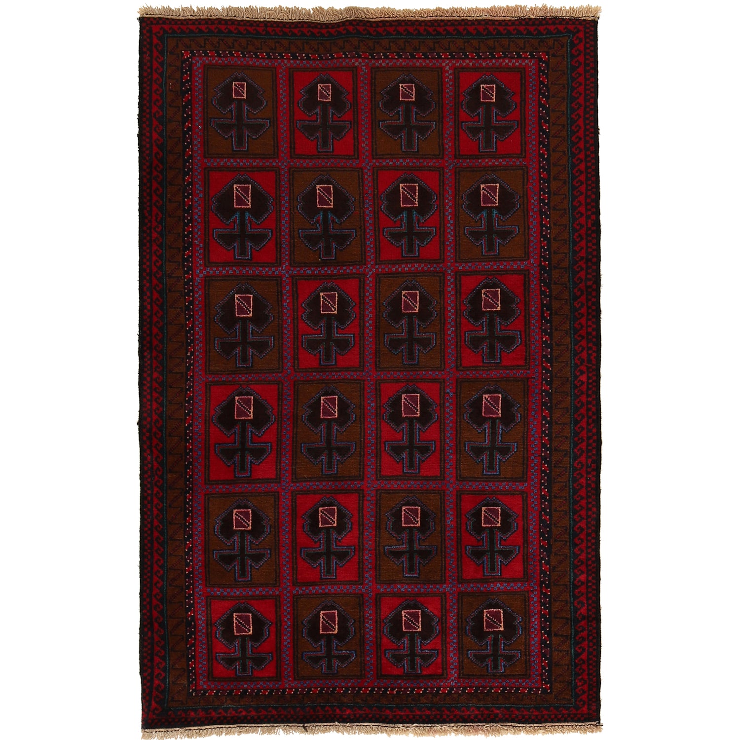 Hand Knotted Baluchi Rug 2' 9 x 4' 7 (ft) - R22876