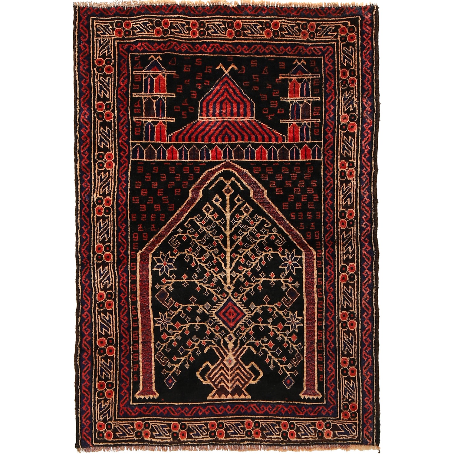 Multi Prayer Rug  3' 0" x 4' 4" (ft) - No. R22943