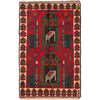 Hand Knotted Baluchi Rug 2' 9 x 4' 6 (ft) - R23626