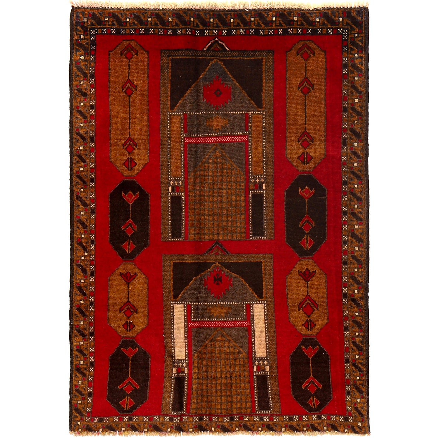 Handmade Balochi Rug 3' 0 x 4' 2 (ft) - No. R23673