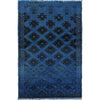 Blue Overdyed Rug 2' 8 x 4' 5 (ft) - No. R23733