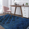 Blue Overdyed Rug 2' 8 x 4' 5 (ft) - No. R23733