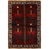 Hand Knotted Baluchi Rug 3' 0 x 4' 3 (ft) - No. R23745