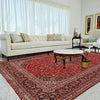 Red Color Kashan Rug 9' 5 x 12' 5 (ft) - No. R24109