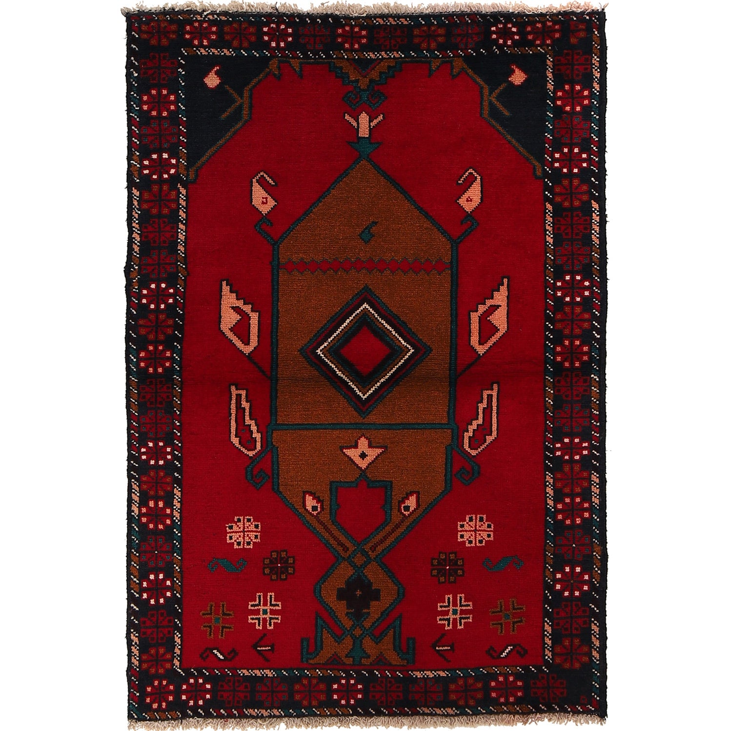Handmade Balochi Rug 2' 9 x 4' 3 (ft) - No. R24194