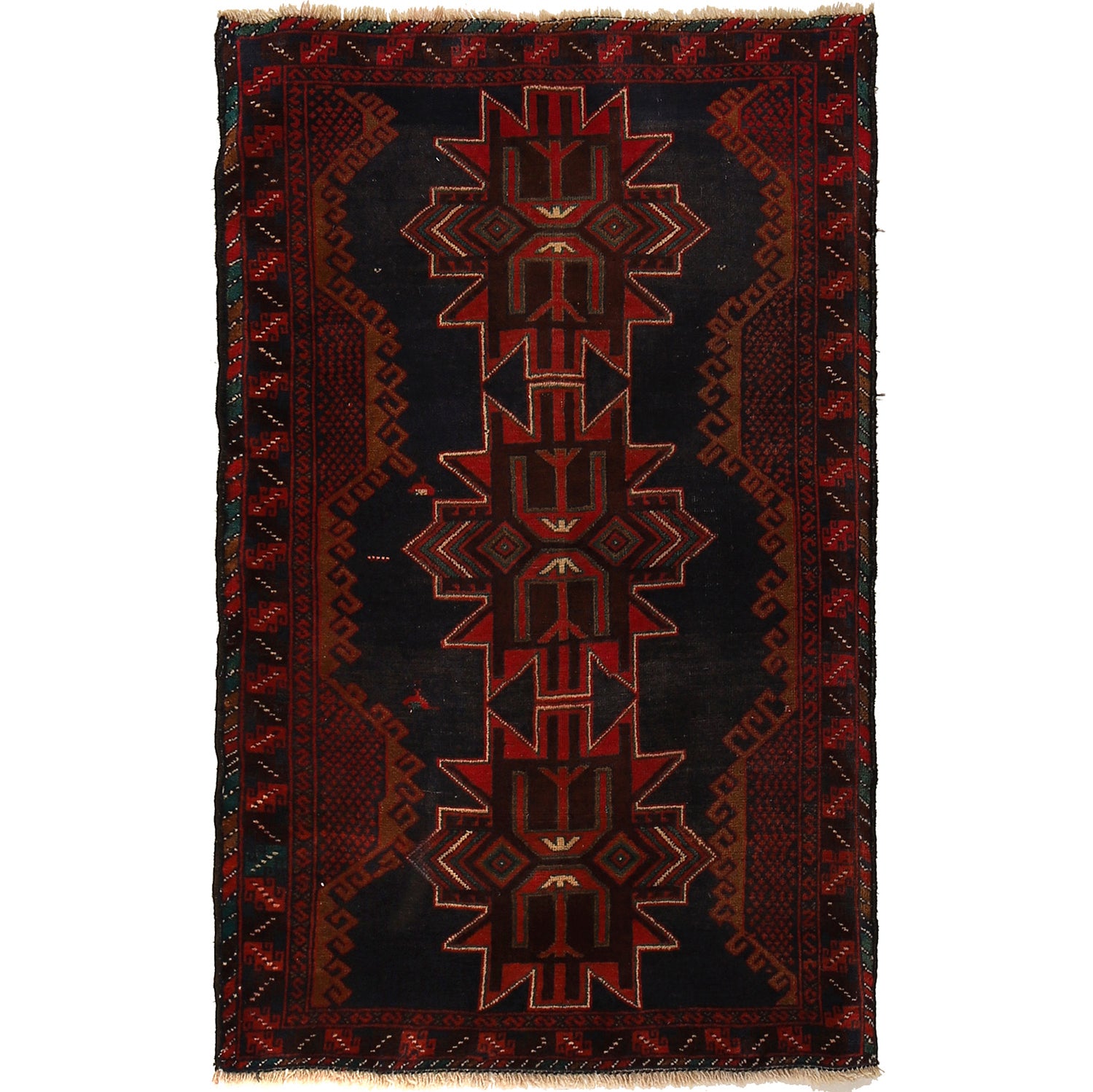 Hand Knotted Baluchi Rug 2' 7 x 4' 5 (ft) - R24366