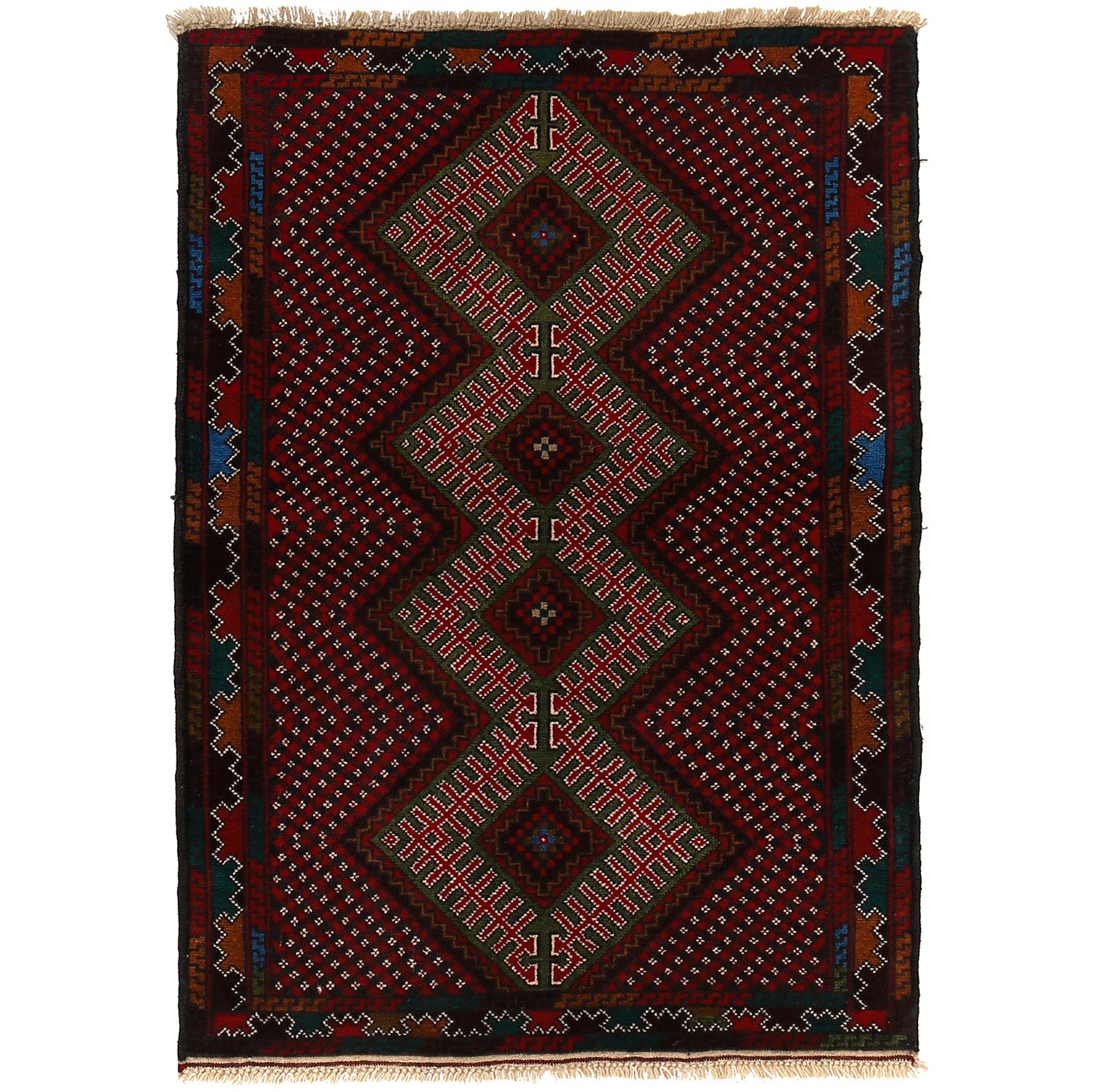 Handmade Balochi Rug 2' 8 x 4' 3 (ft) - No. R24418