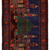 Handmade Picture Carpet 3' 11" x 6' 6" (ft)- No. G24721