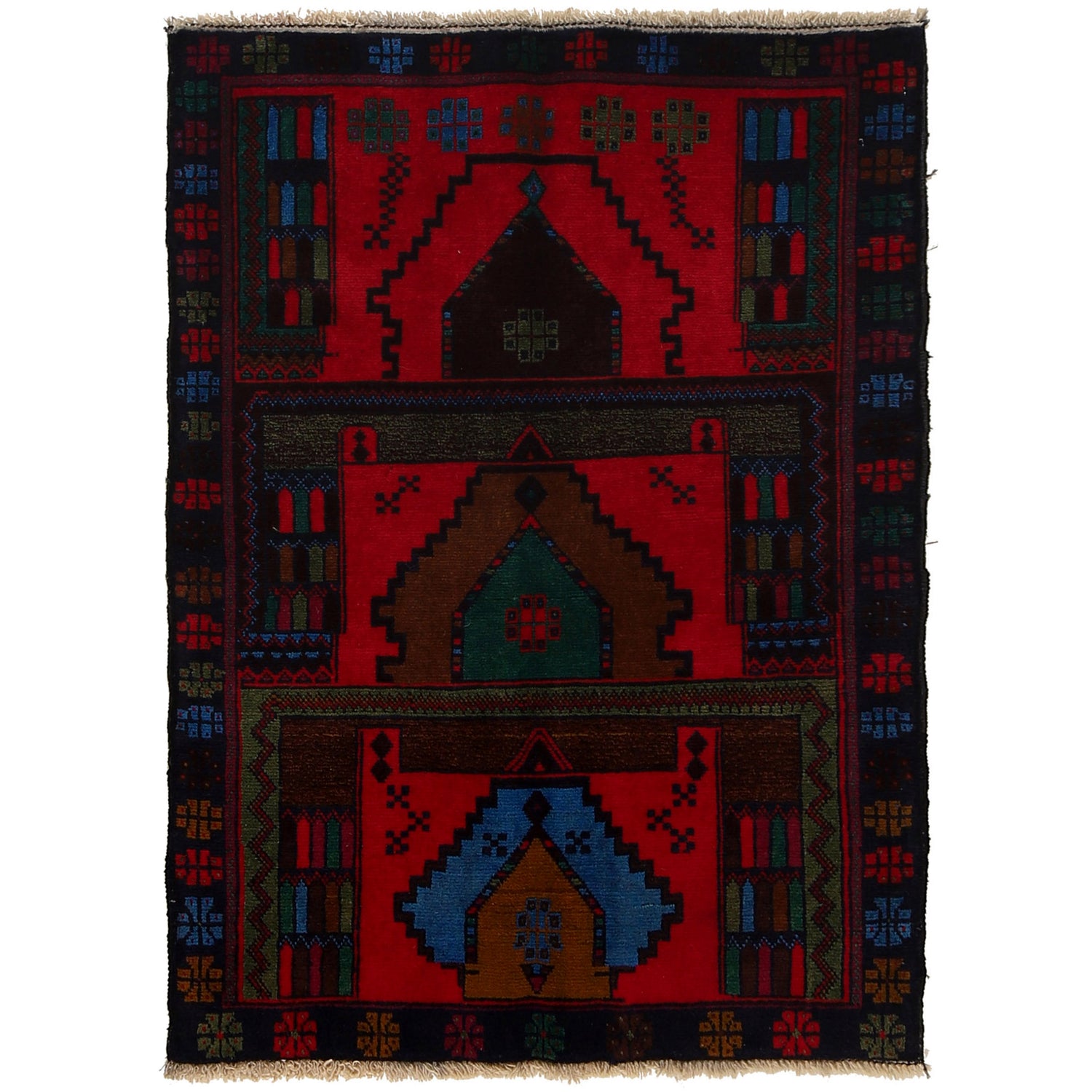 Traditional Baloch Rug 2' 9 x 4' 1 (ft) - No. R24804