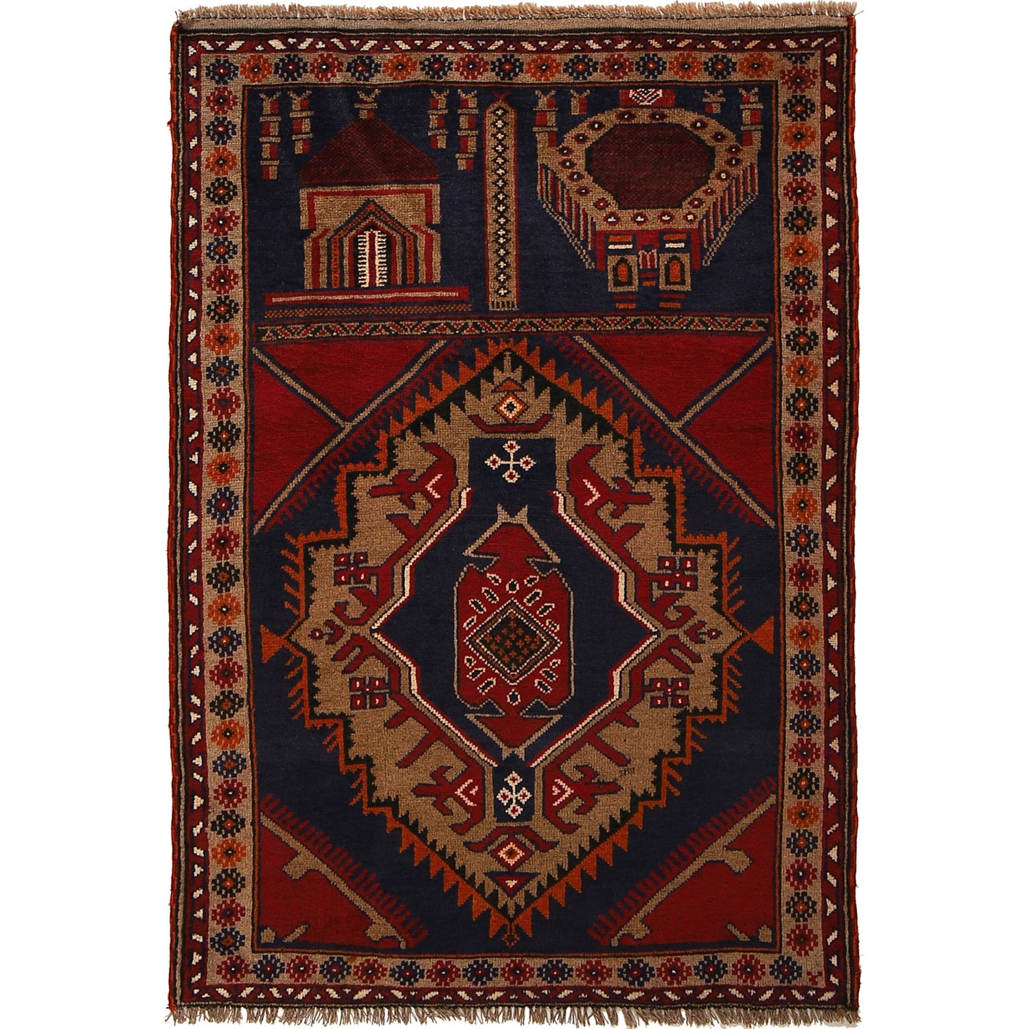 Handmade Jaye Namaz 3' 3" x 4' 9" (ft) - No. R24909