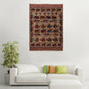 Brown Color War Rug 4' 4 x 6' 1 (ft) - No. R24917