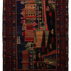 Handmade Pictorial Carpet 4' 3" x 6' 6" (ft)- No. R25331