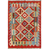 Handmade Vegetable Kilim 3' 2  x 4' 5 (ft) - No. R26070