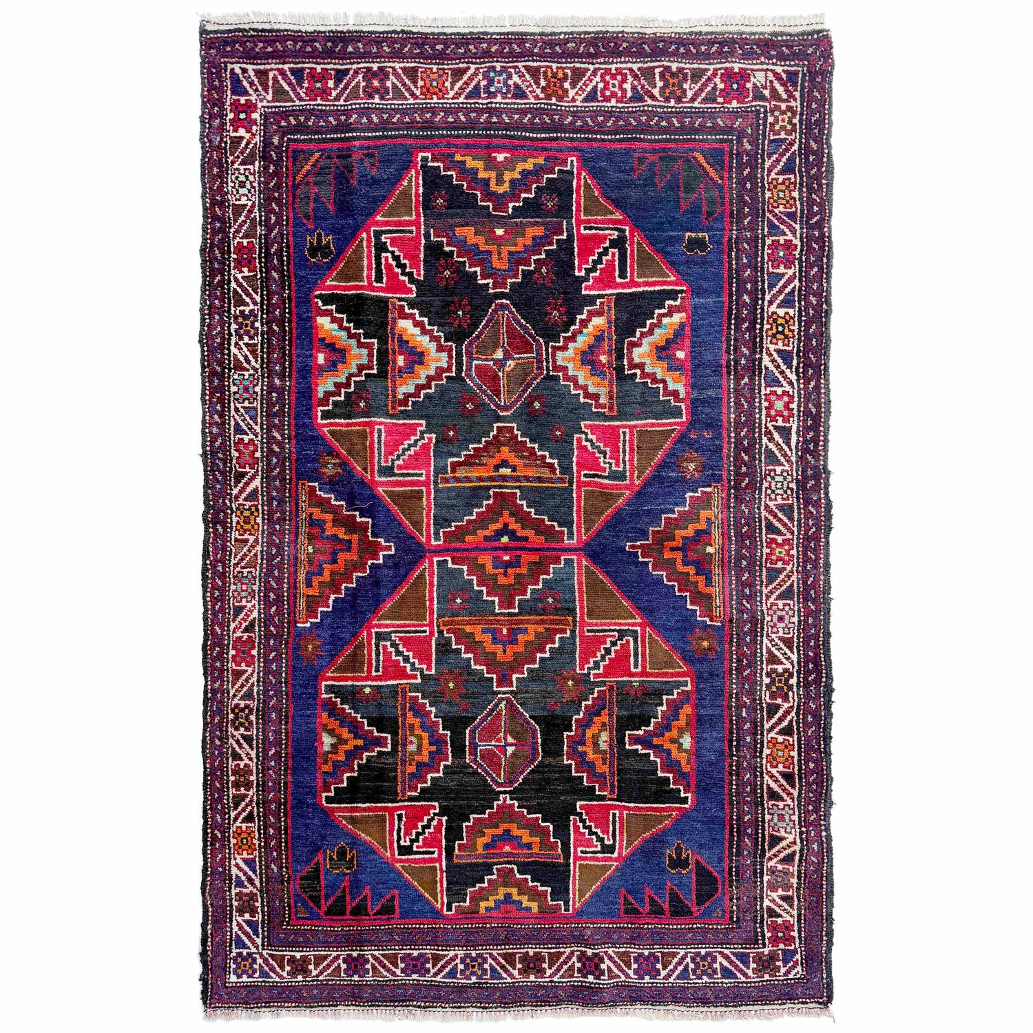 Traditional Baloch Rug 3' 7" x 6' 3" (ft) - No. R36706