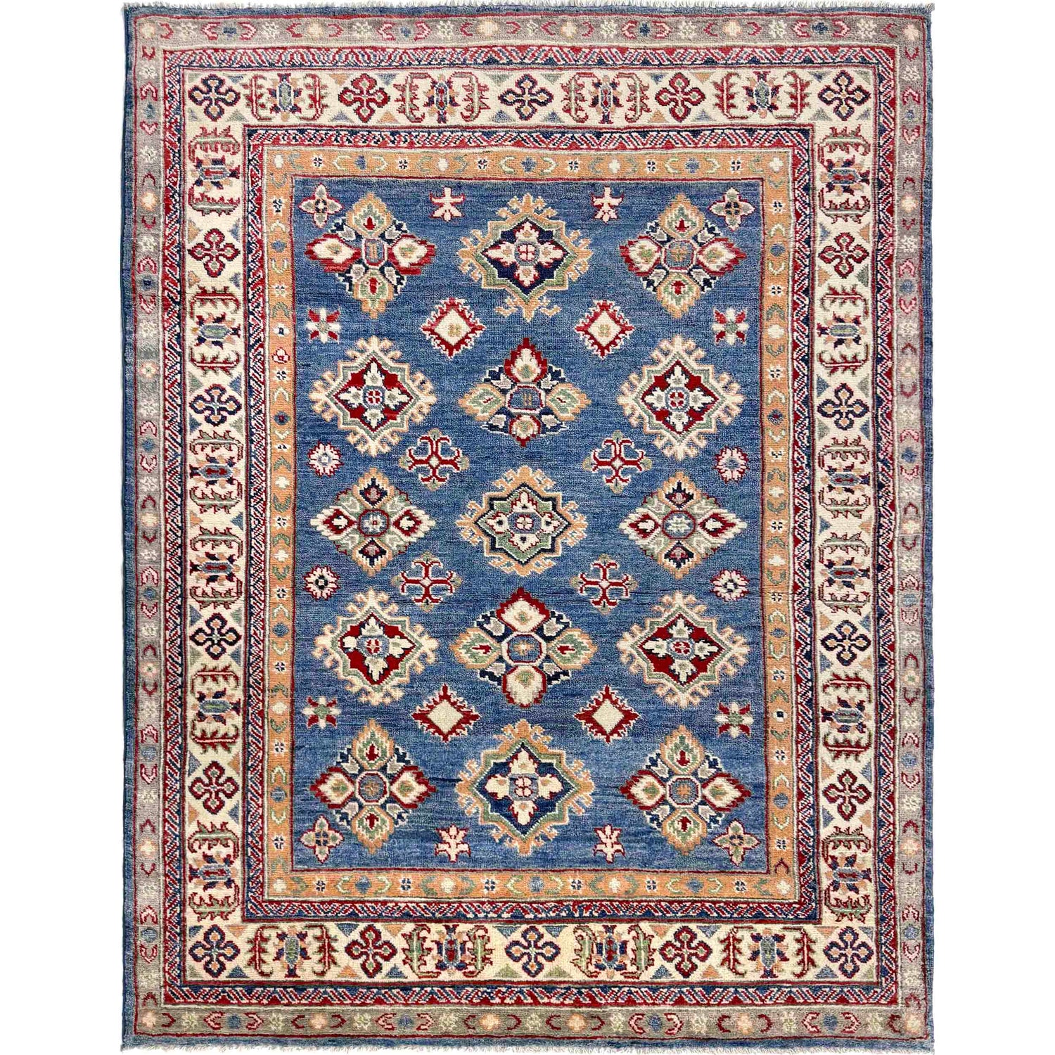 Blue Color Kazak Rug 4' 9" x 6' 4" (ft) - No. R37361