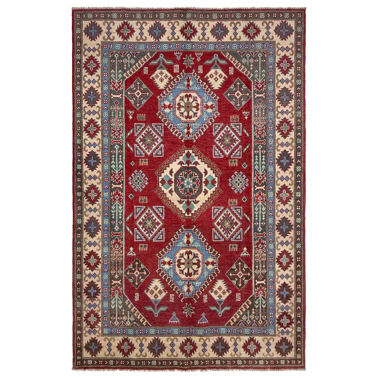 Oriental Kazak Rug 4' 10" x 7' 8" (ft) - No. R37363
