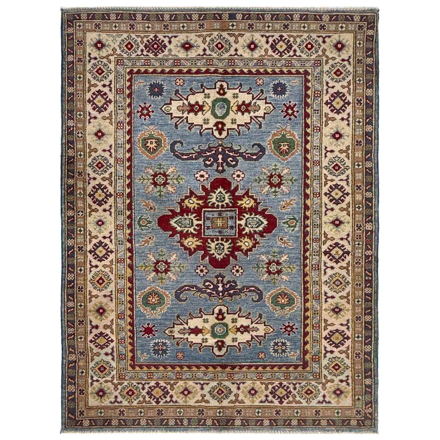 Oriental Kazak Rug 4' 0" x 5' 11" (ft) - No. R37367