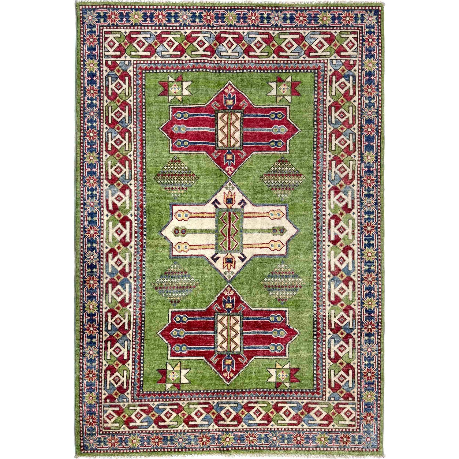 Oriental Kazak Rug 3' 11" x 5' 11" (ft) - No. R37369
