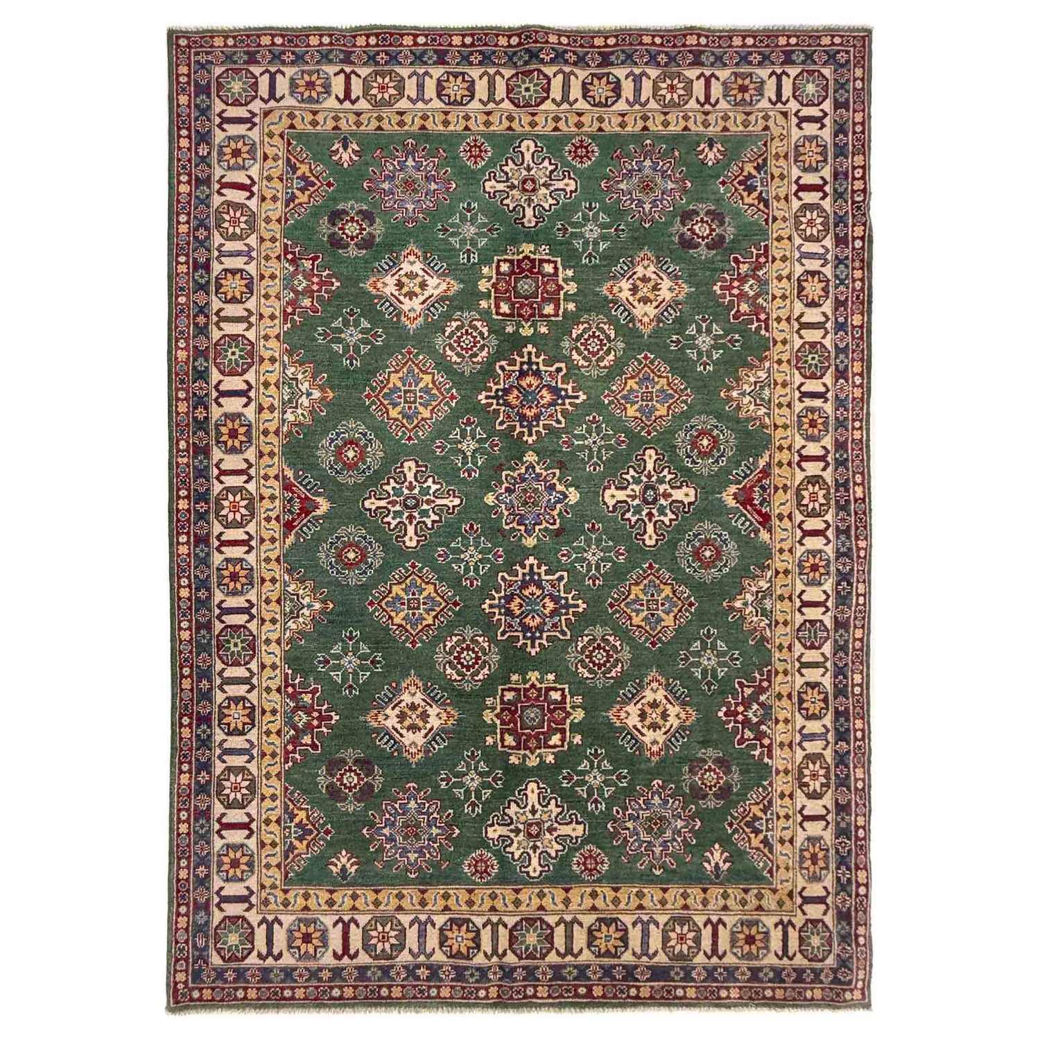 Hand Knotted Kazak Rug 5' 5" x 8' 0" (ft) - No. R37375