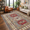 Multi Color Kazak Rug 3' 9" x 6' 7" (ft) - No. R37378