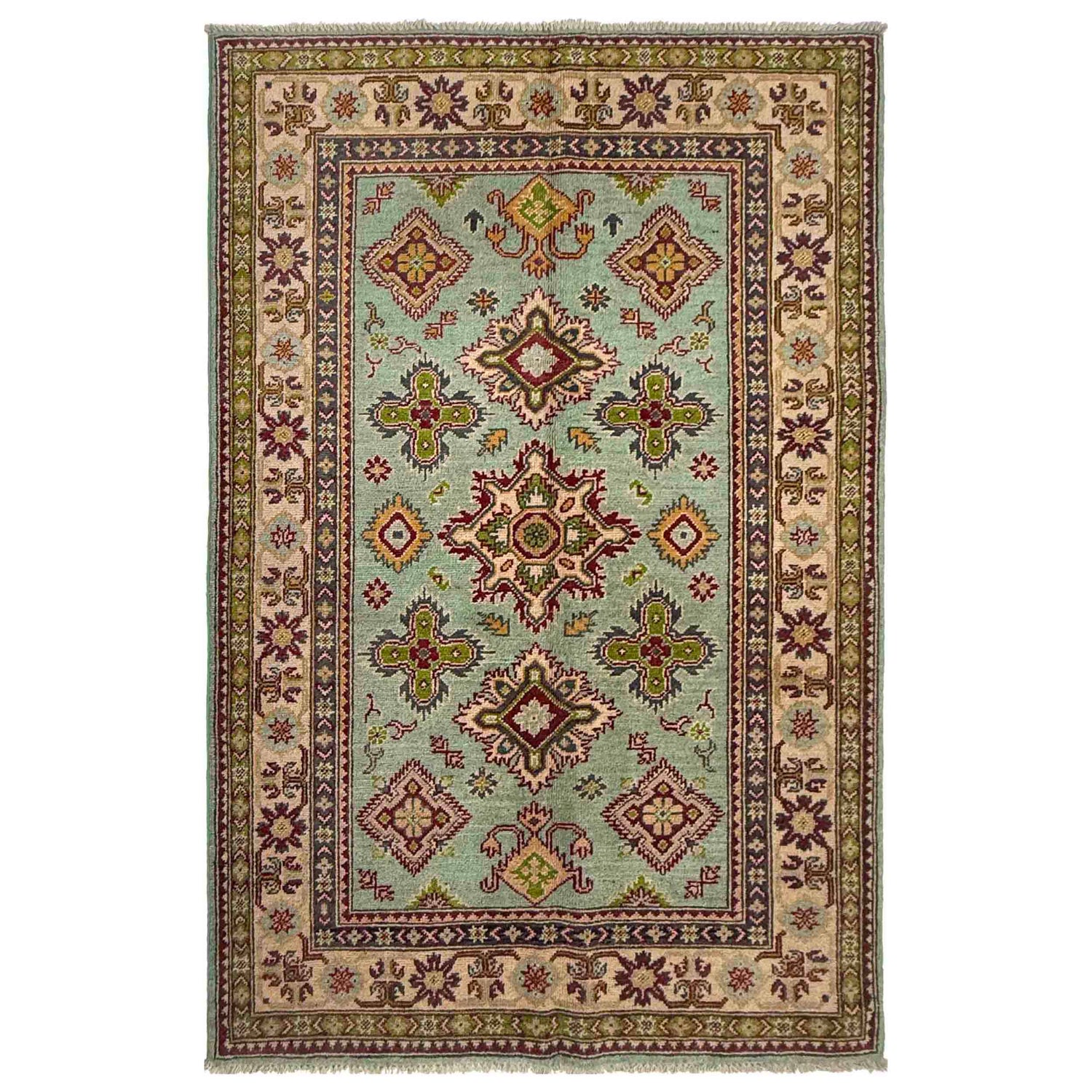 Oriental Kazak Rug 3' 10" x 5' 10" (ft) - No. R37381