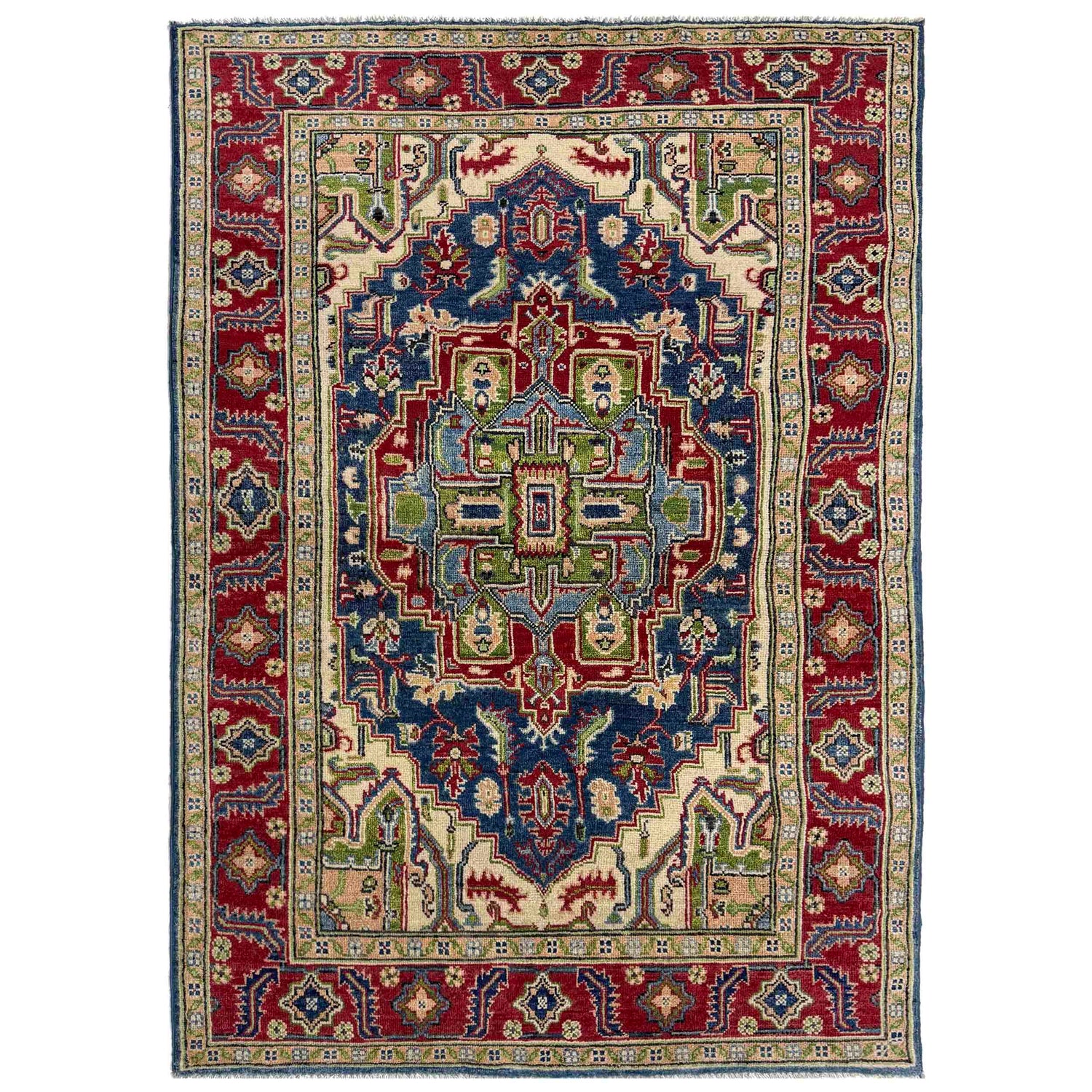 Handmade Persian Design Heriz Rug 4' 0" x 6' 7" (ft) - No. R37382
