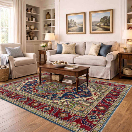 Handmade Persian Design Heriz Rug 4' 0" x 6' 7" (ft) - No. R37382