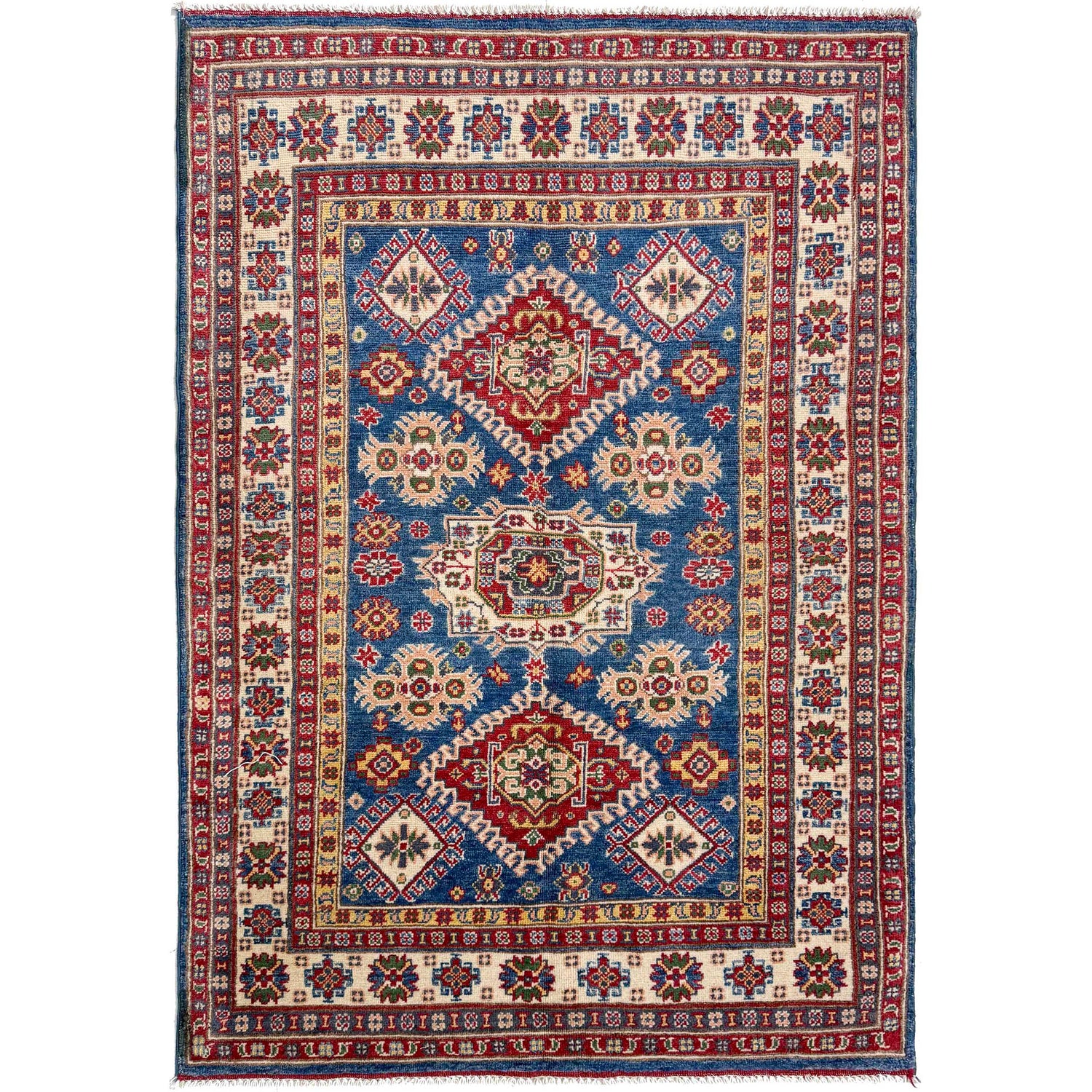 Hand Knotted Kazak Rug 3' 10" x 5' 10" (ft) - No. R37387