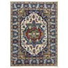 Hand Knotted Persian Design Heriz Rug 4' 0" x 5' 8" (ft) - No. R37391